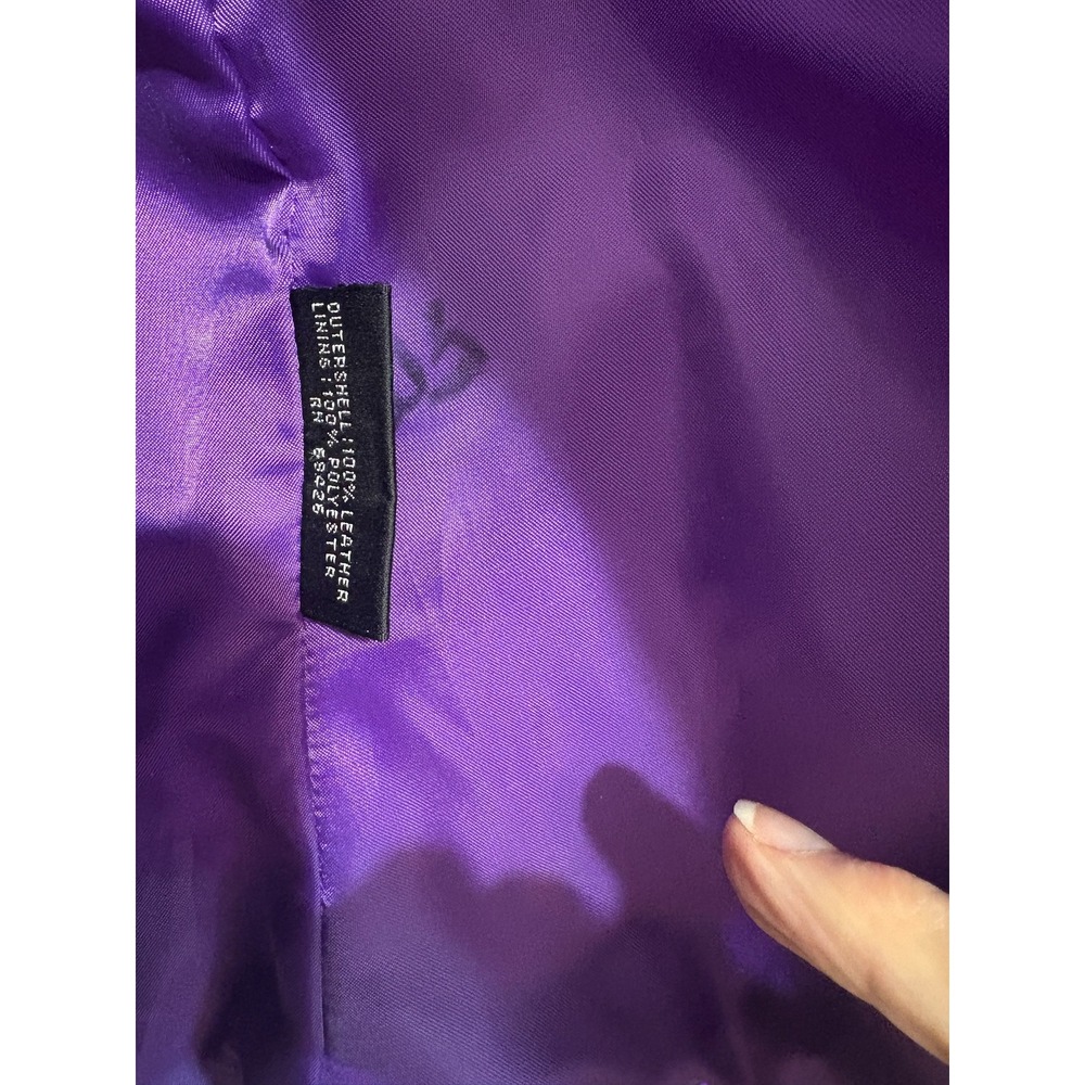 Wilsons Leather Shiny Purple Jacket - Picture 9 of 9